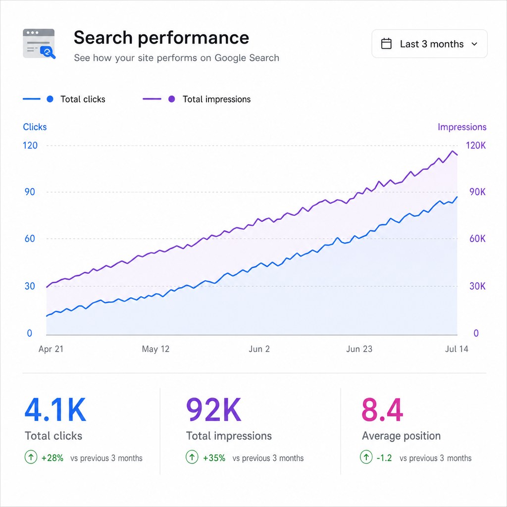 Suparank view showing AI assistant referral traffic next to Search Console data